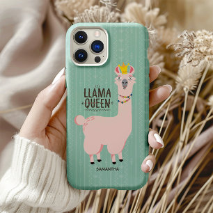 Coque iPhone 16 Pro Illustration drôle de Llama Queen