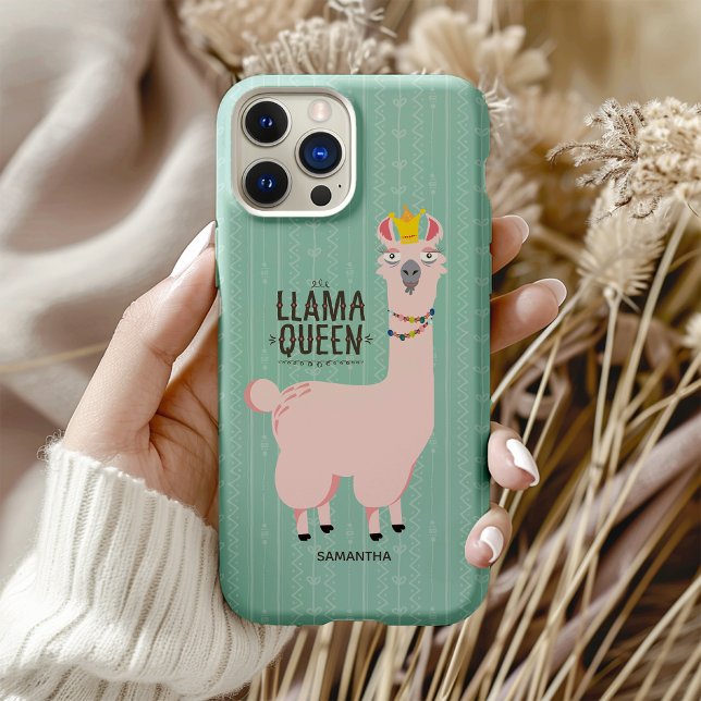 Coques Case-Mate iPhone Illustration drôle de Llama Queen ( Be a llama queen not a drama queen with this ultra quirky and fun phone case. )