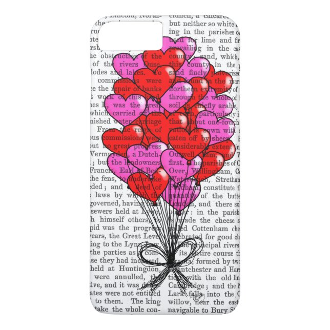 Coques Case-Mate iPhone Illustration du ballon Saint-Valentin (Dos)
