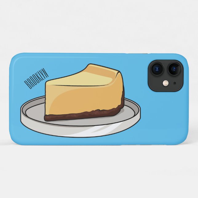 Coques Case-Mate iPhone Illustration du dessin animé Cheesecake (Dos (Horizontal))