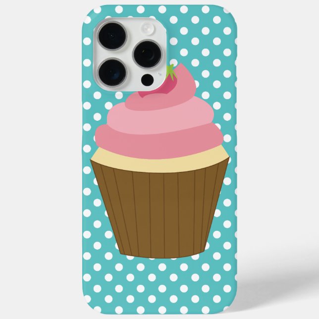 Coques Case-Mate iPhone Illustration du gâteau aux fraises roses (Verso)