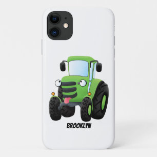 Case-Mate iPhone Case Illustration du joli joyeux tracteur agricole vert