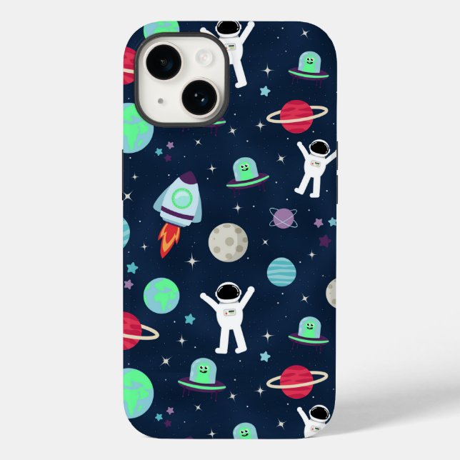 Coques Case-Mate iPhone Illustration du Motif spatial (Verso)