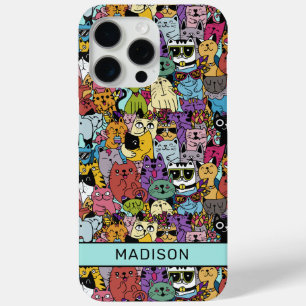 Coque Case-Mate iPhone Illustration du nom personnalisé Funny Cats