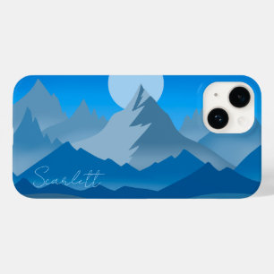 Coque Case-Mate iPhone Illustration du paysage de Blue Mountain Peaks