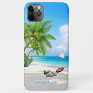 Case-Mate iPhone Case Illustration du paysage marin de la plage tropical
