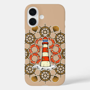 Coque Pour iPhone 16 Illustration du phare côtier