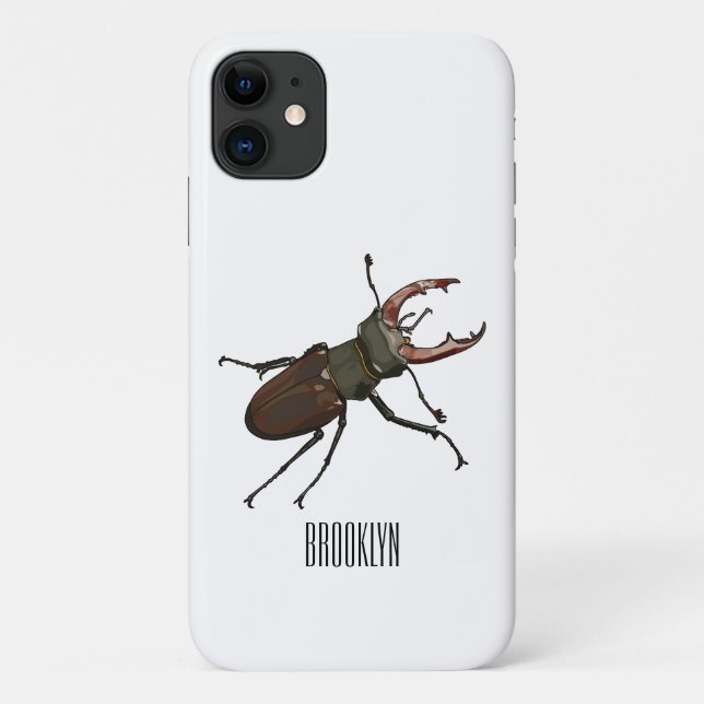Coques Case-Mate iPhone Illustration du scarabée de stade (Dos)