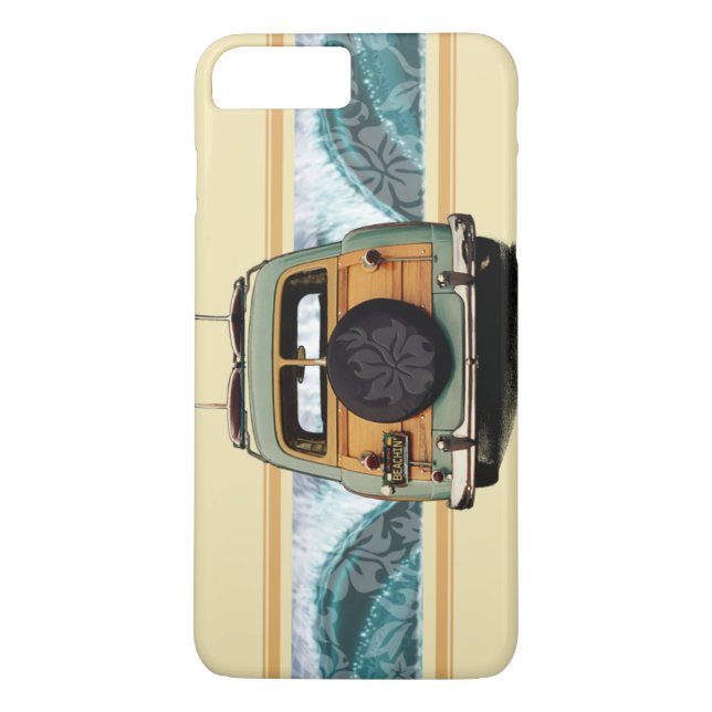 Coques Case-Mate iPhone Illustration du Surf hawaïen Woody Wave (Dos)