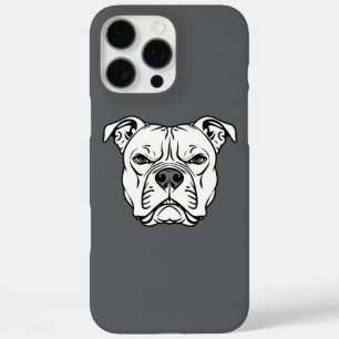 Coque iPhone 16 Pro Max Illustration du visage de Bulldog en gras