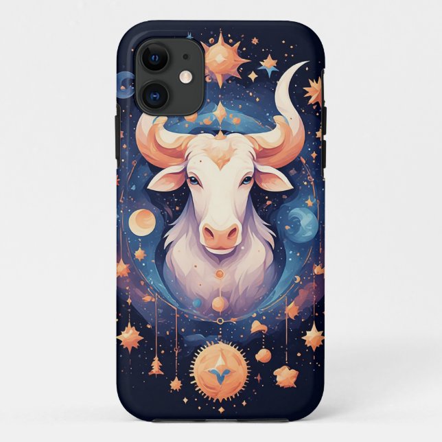 Coques Case-Mate iPhone Illustration du zodiaque du Taurus décoratif (Dos)