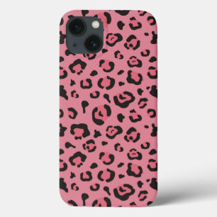 iPhone 13 Coque Illustration d'un animal léopard rose
