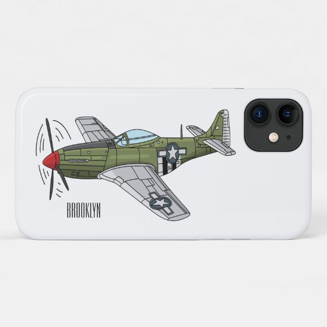 Coques Case-Mate iPhone Illustration d'un avion militaire (Dos (Horizontal))