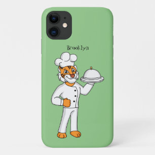 Case-Mate iPhone Case Illustration d'un chef tigre drôle et mignon