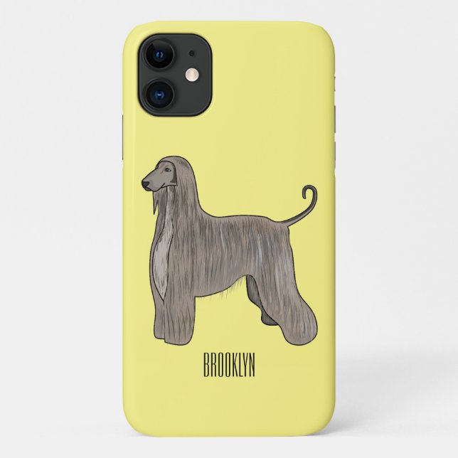 Coques Case-Mate iPhone Illustration d'un chien hound afghan (Dos)