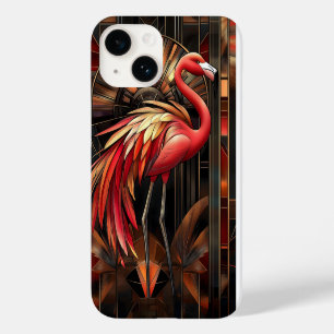 Coque Case-Mate iPhone Illustration d'un Flamant rose Art déco dynamique