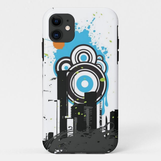 Coques Case-Mate iPhone Illustration d'un paysage urbain sale (Dos)
