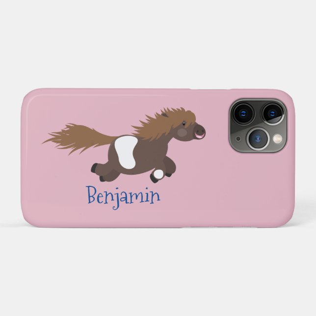Coques Case-Mate iPhone Illustration d'un poney de Shetland mignon (Dos (Horizontal))