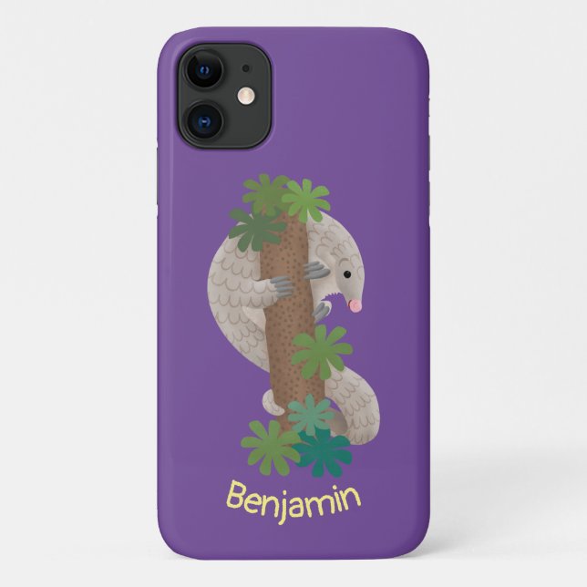Coques Case-Mate iPhone Illustration d'une anteure de pangolin mignonne (Dos)