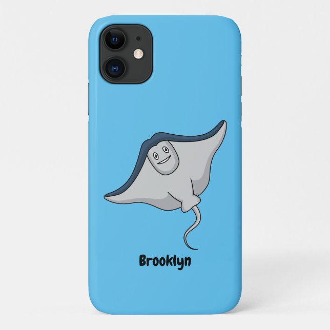Coques Case-Mate iPhone Illustration d'une caricature de poisson stingray (Dos)