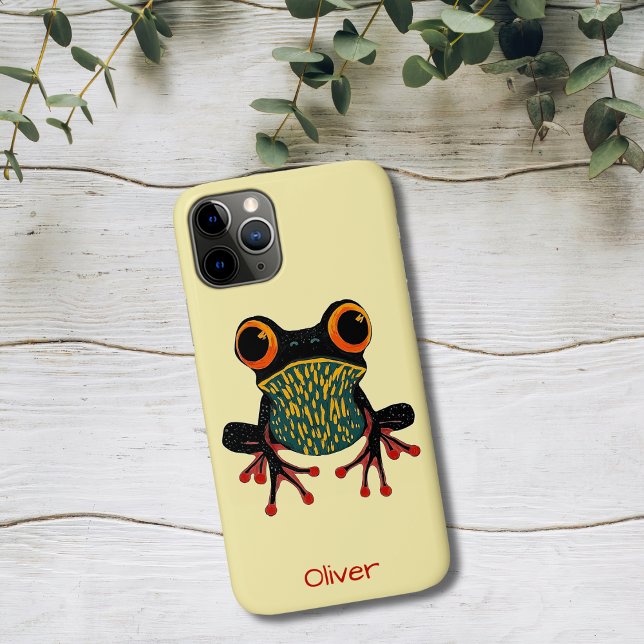 Coques Case-Mate iPhone Illustration d'une grenouille arboricole vibrante (Créateur téléchargé)