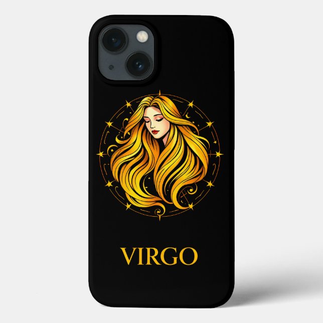 Coques Case-Mate iPhone Illustration élégante du signe astrologique Vierge (Verso)