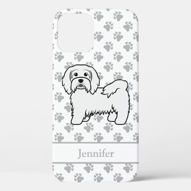 Coques Case-Mate iPhone Illustration et nom du chien de caricature du Hava (Verso)