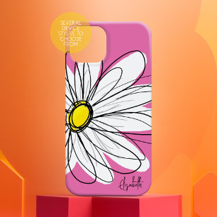 Coque Case-Mate iPhone Illustration florale de marguerite tendance - jaun