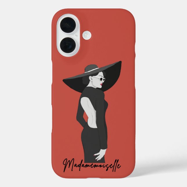 Coques Case-Mate iPhone Illustration Madamemoiselle - Rouge (Verso)