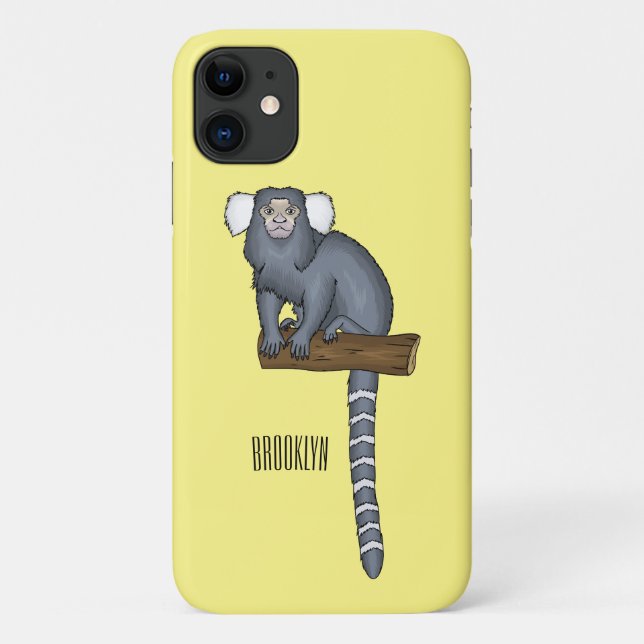 Coques Case-Mate iPhone Illustration marmoset commune (Dos)