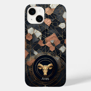 Coque Case-Mate iPhone Illustration moderne du zodiaque Bélier abstrait