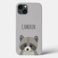 Illustration moderne mignonne Raccoon personnalisé