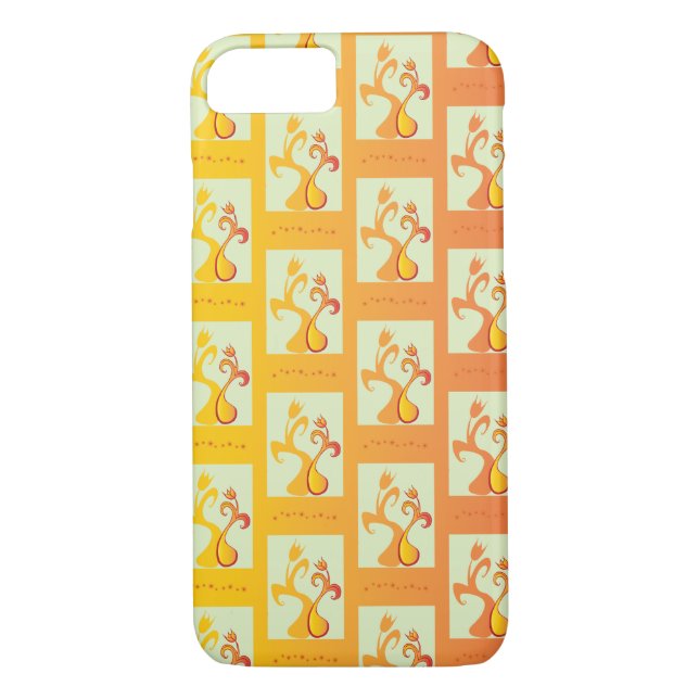 Coques Case-Mate iPhone Illustration moderne Sunny jaune Tulip Couple (Dos)