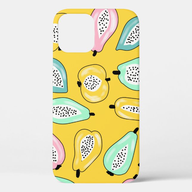Coques Case-Mate iPhone Illustration motif d'impression de fruits tropicau (Verso)