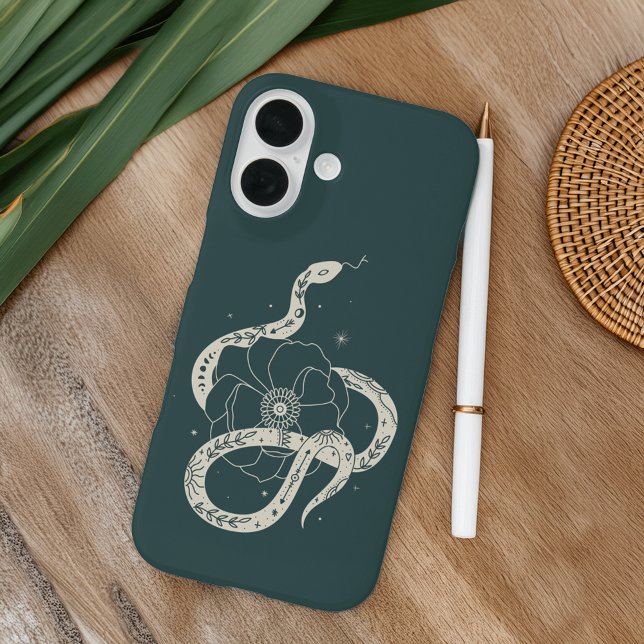 Coques Case-Mate iPhone Illustration mystique du serpent botanique (Créateur téléchargé)