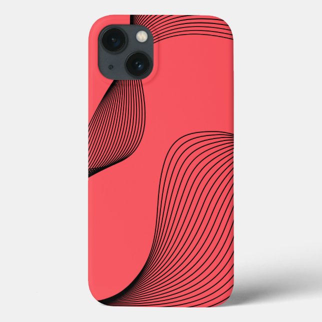 Coques Case-Mate iPhone Illustration ondulée moderne, élégante, tendance,  (Verso)