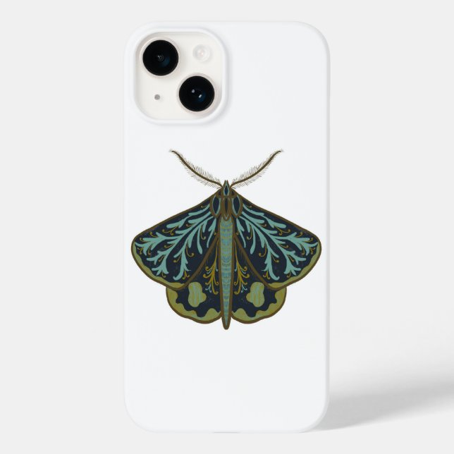 Coques Case-Mate iPhone Illustration papillon/papillon de nuit iPhone 14 c (Verso)