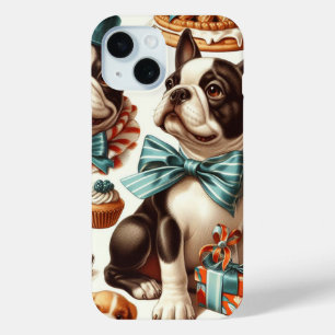 Coque Case-Mate iPhone Illustration Retro Cute Boston Terrier