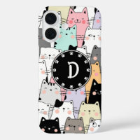 Illustration sans joint Chats Monogramme