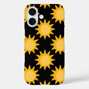 Coque Pour iPhone 16 Illustration Soleil brillante Sur Design Motif Noi