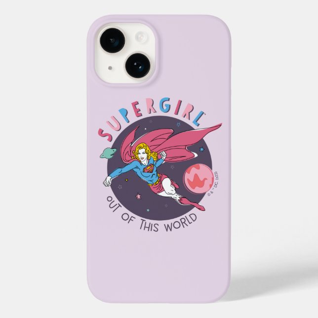 Coques Case-Mate iPhone Illustration Supergirl volant vers le haut (Verso)