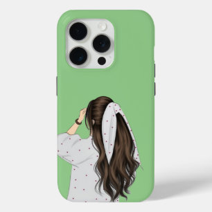 Coque Case-Mate iPhone Illustration tendance pour filles - Design vert él