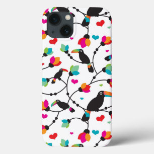 iPhone 13 Coque illustration tropicale d'oiseau mignon de toucan