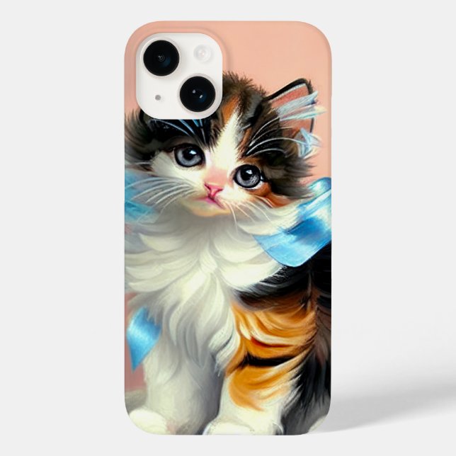 Coques Case-Mate iPhone Illustration vintage Calico Kitten (Verso)