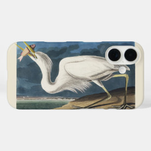 Coque Pour iPhone 16 Illustration vintage d'Audubon du Grand Héron Blan