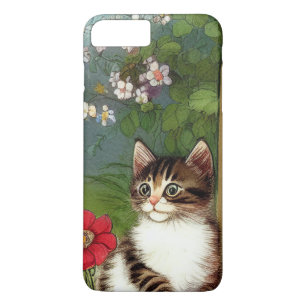 Case-Mate iPhone Case Illustration vintage de chat avec fleurs de printe