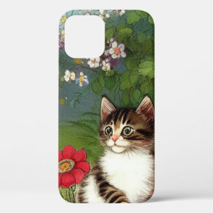 Case-Mate iPhone Case Illustration vintage de chat avec fleurs de printe