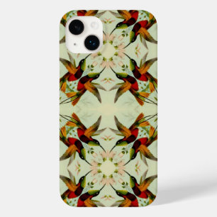 Coque Pour iPhone 14 Plus Illustration vintage de colibris et fleurs