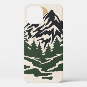 Case-Mate iPhone Case Illustration vintage du paysage de montagne