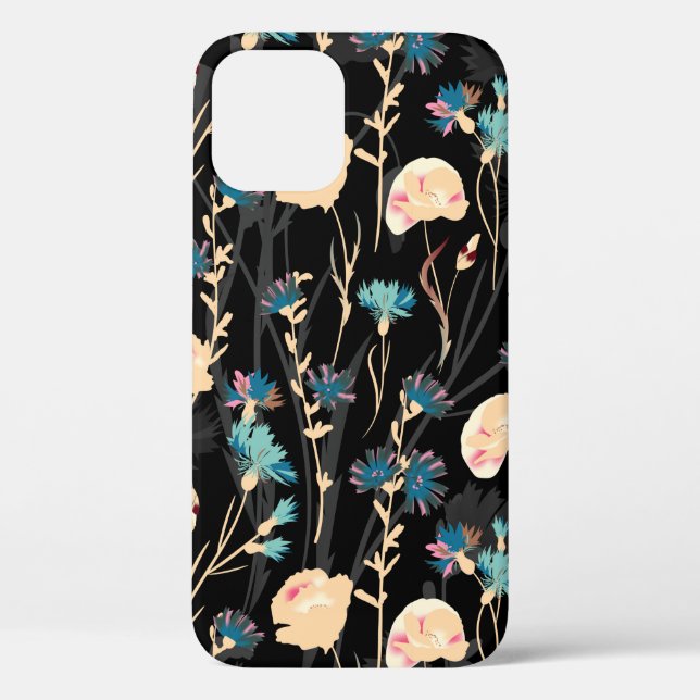 Coques Case-Mate iPhone Illustrations de fleurs sauvages. Patte transparen (Verso)
